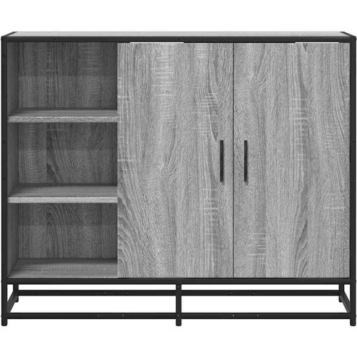 VidaXL Komoda Siva Sonoma 92x35x76 cm Konstruirano drvo Slike