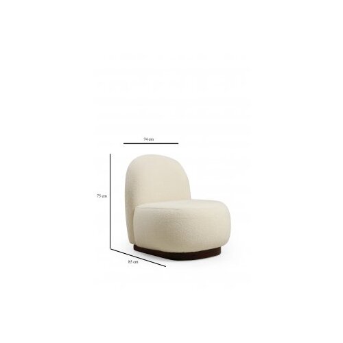 Atelier Del Sofa Tina Bouclet fotelja, bijela Slike