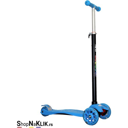 Trotinet za decu scooter sa svetlećim točkovima plavi (PM-NS06B) Slike