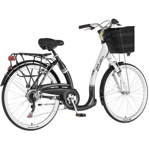 Visitor bicikl city vintage 26" alu 18" v-brake 6 brzina 155-178cm (s/m) belo crni 1262102 Cene