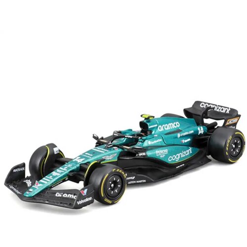 Bburago Bburago: Aston Martin AMR23 F1 dirkalnik kovinski avtomodel 1/43 (Fernando Alonso #14) Cene