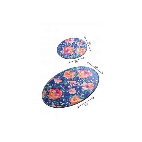 L&amp;#039;essentiel Maison Flowers prostirka za kupatilo, 2 komada, &amp;scaron;arena Slike