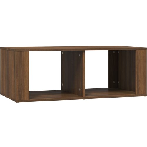 Maison Chic Klubska mizica - kavna mizica - Nizka mizica rjav hrast 100x50x36 cm inženirski les, (21753572) Slike