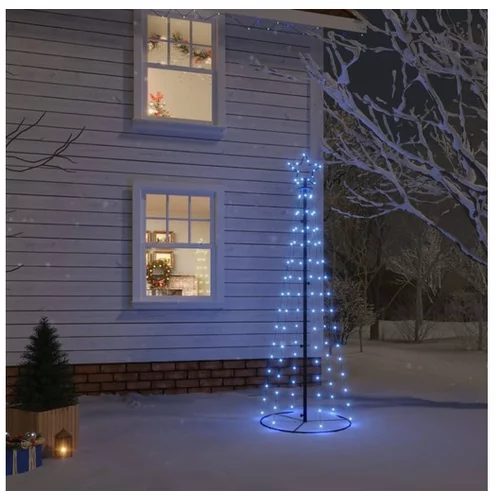  Novoletna jelka stožec 108 modrih LED lučk 70x180 cm