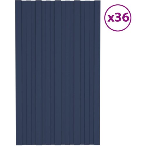 VidaXL Stre&amp;scaron;ni paneli 36 kosov pocinkano jeklo antracitni 80x45 cm Slike