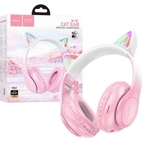 hoco. Slu&scaron;alice bežične sa mikrofonom, Bluetooth - W42 Cat Ears, Cherry Blossom Cijene
