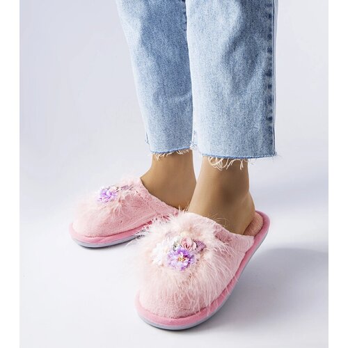 Gemre Pink warm slippers with flowers Moly Cijene