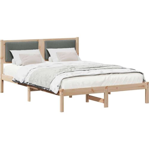  Okvir za krevet s uzglavljem Tamno siva 150 x 200 cm Slike