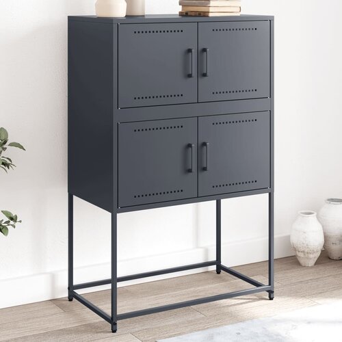 vidaXL Komoda antracitna 68,5x38,5x107 cm jeklo Cene