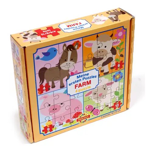 Mađarski proizvođač Moj prvi puzzle: Životinje na farmi 4 u 1 baby puzzle Cene