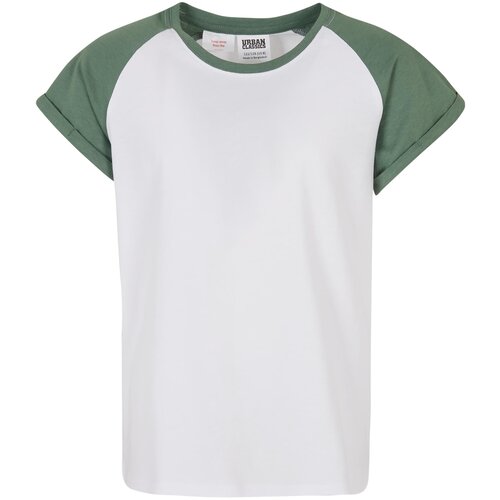 Urban Classics Kids Girls Contrast Raglan Tee white/salvia Slike
