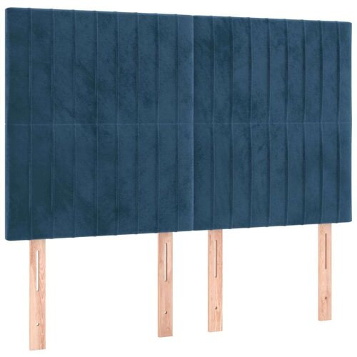  Uzglavlje tamnoplavo 144x5x118/128 cm bar&amp;scaron;unasto Slike