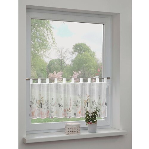 Sehlbach Bijela prozirna zavjesa 135x245 cm Floral &amp;ndash; Slike