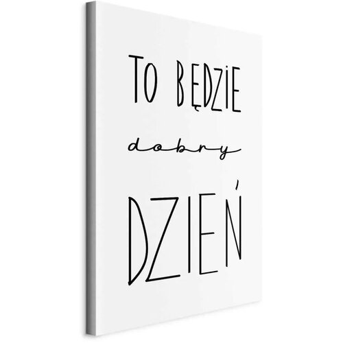  Slika - Art of Words (1-part) - Inspirational Black Text on White 40x60 Na talijanskom platnu Cene