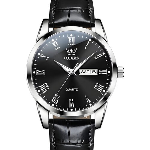 Olevs Mu&scaron;ki Sat VT - 41426 - Crna / Srebrna Cijene