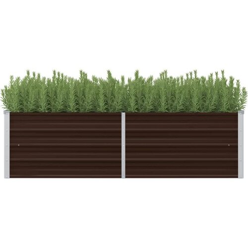  Visoka greda rjava 160x40x45 cm pocinkano jeklo Slike