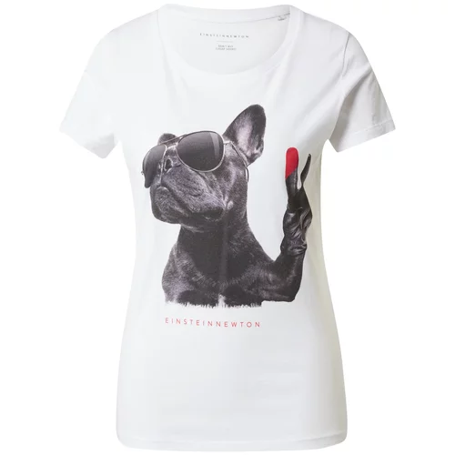 EINSTEIN & NEWTON Majica 'Peace Dog' rdeča / črna / bela