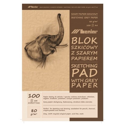 Blok za skiciranje 50 (100) sivo-braon listova Slike