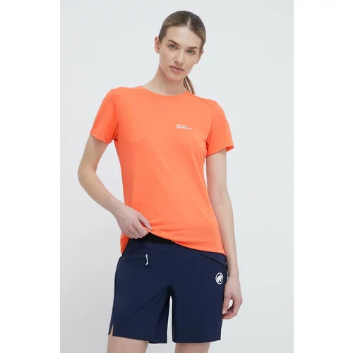 Jack Wolfskin Športna kratka majica Vonnan oranžna barva, 1810061