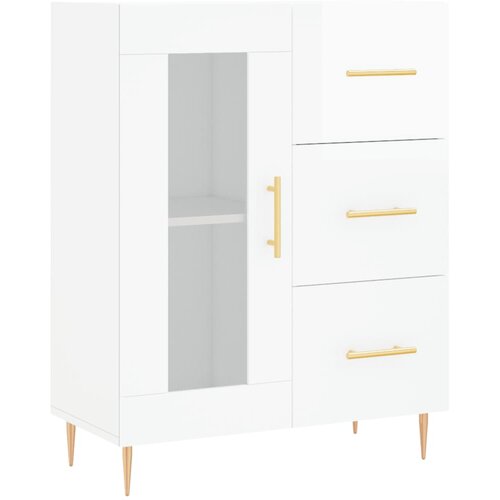 Maison Chic Komoda - Predalnik visok sijaj bela 69,5x34x90 cm inženirski les, (21720677) Cene