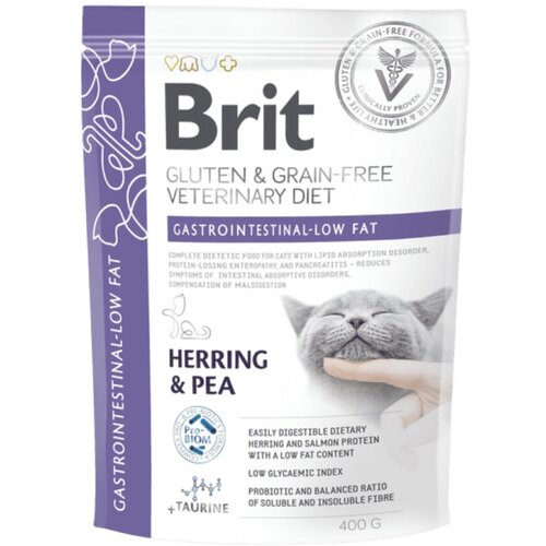 Brit veterinary diet Brit GF Veterinarska dieta za mačke - Gastrointestinal Low Fat 400 g Cene