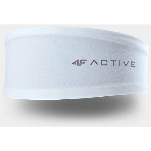 4f Women's Running Headband with Ponytail Hole - White
