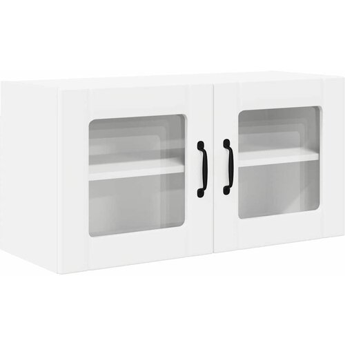  Zidni stakleni ormarić Bijelo 80 x 31 x 40 cm Konstruirano drvo Slike