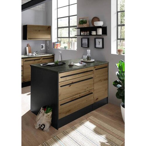 Modern Living kuhinjski otok jazz, antracit, barva hrasta Slike
