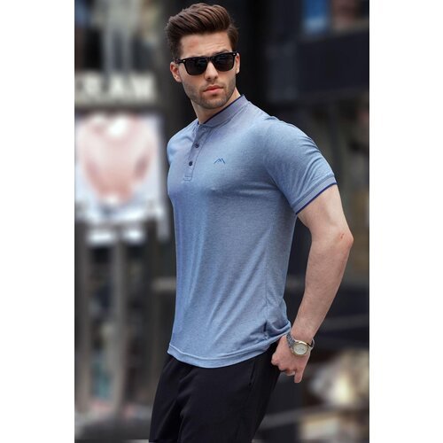 Madmext Polo T-shirt - Blue - Regular fit Slike
