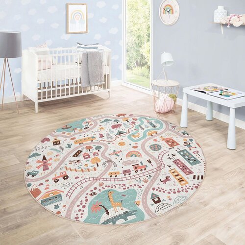 Mila Home Pralna otro&amp;scaron;ka igralna preproga &amp;oslash;120 cm Furry World &amp;ndash; Slike
