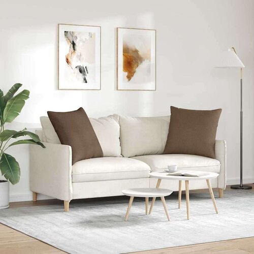 VidaXL jastučići za sofu 2 pcs smeđa 60 x 60 cm tkanina Slike