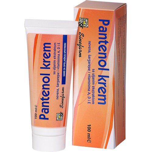 Sinefarm Pantenol krema sa ekstraktima nevena, šargarepe i vitaminima A, D i E 100 ml Cene