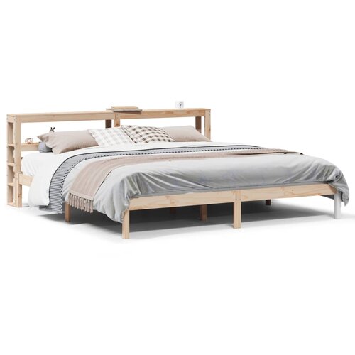 Maison Chic Posteljni okvir - Dvoposteljna postelja - Zakonska postelja brez vzmetnice 180x200 cm trdna borovina-J3359, (21771704) Cene