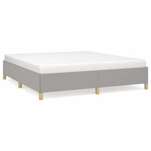  Okvir za krevet s oprugom svjetlosivi 180x200 cm od tkanine Slike