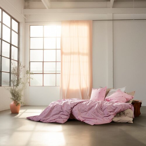 JUNA Bež podalj&amp;scaron;ana posteljnina za zakonsko posteljo iz bombažnega perkala 200x220 cm Daisy &amp;ndash; Slike