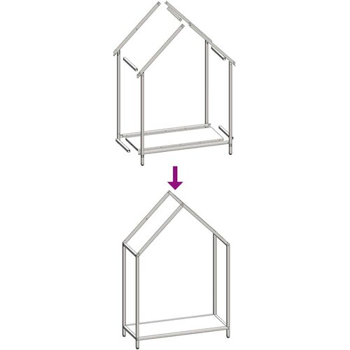  Stalak za drva bijeli 60x25x90 cm hladno valjani čelik Slike