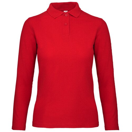  MAJICA DOLGI ROKAVI POLO B&amp;amp;C ID.001 LSL2FWOMEN 180G RDEČA L Slike
