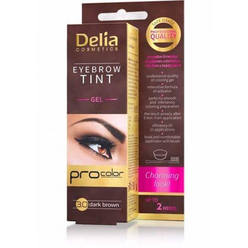 Delia PRO COLOR Nijansirana krema za obrve - smedja Slike
