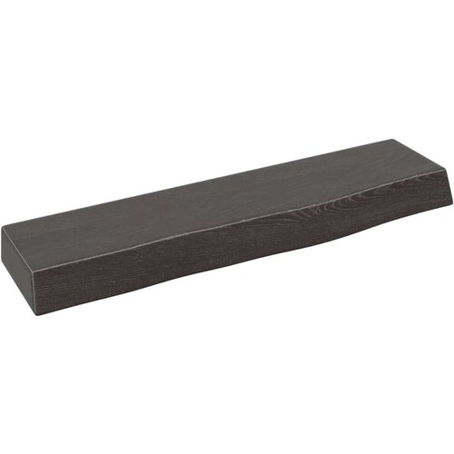 Stenska polica temno siva 40x10x4 cm obdelana trdna hrastovina, (20810745) Slike