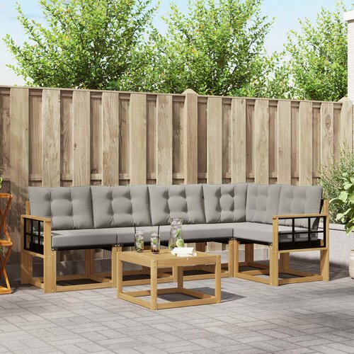  Set vanjskih sofa 6 kom. Bijela i svjetlosiva Cijene
