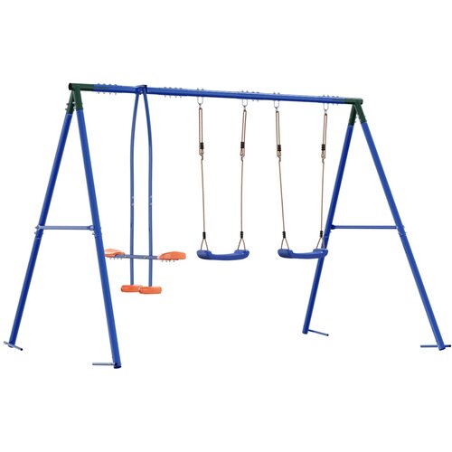  Set vanjskih ljuljački &amp;Scaron;areni 263 x 185 x 185 cm Čelik i PE Slike