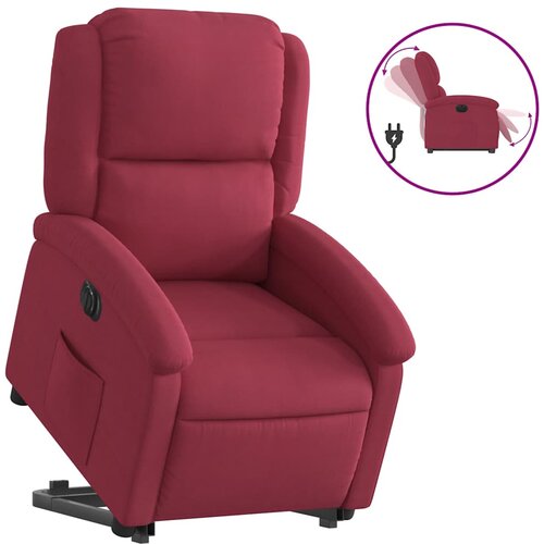 Maison Chic Električni naslanjač - Relax naslanjač s funkcijo vstajanja vinsko rdeč žamet, (22062605) Cene