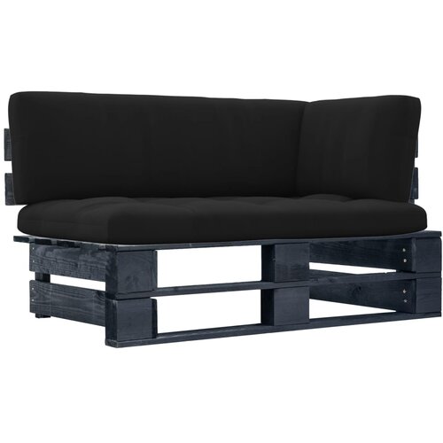  Kutna vrtna sofa od paleta od crno impregnirane borovine Cene