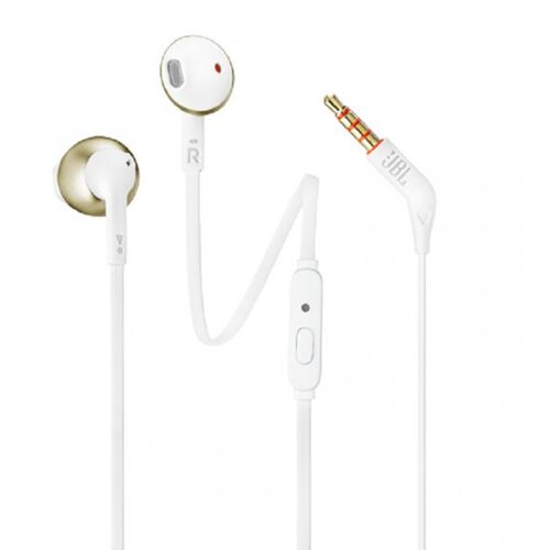 JBL u&amp;scaron;esne slu&amp;scaron;alke z mikrofonom T205 cgd bele Slike