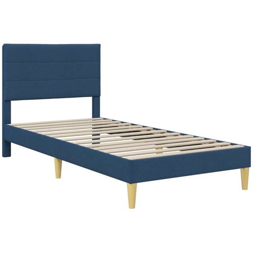  Okvir za krevet s uzglavljem Plava 100 x 200 cm tkanina - Plava 100 x 200 cm Slike