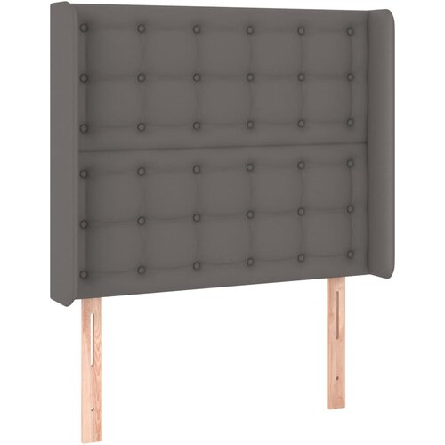 Maison Chic vzglavna omarica - nočna omarica - posteljna omarica z u&amp;scaron;esi sivo 103x16x118/128 cm umetno usnje, (21712551) Slike