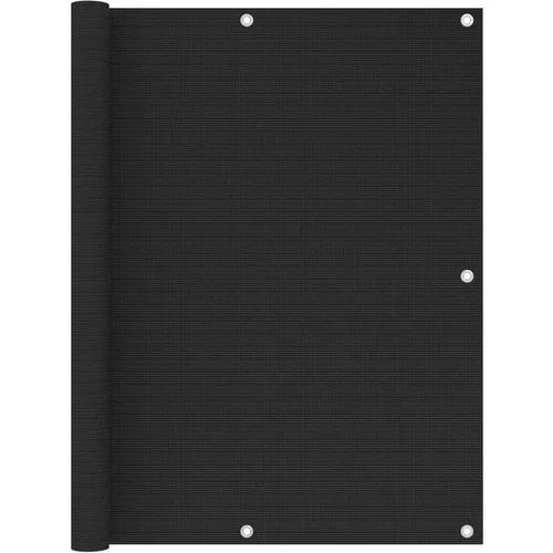 Balkonski Balkonsko platno črno 120x600 cm HDPE, (20611047)