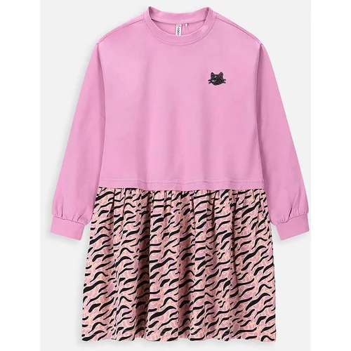 Coccodrillo Dječja haljina boja: ružičasta, mini, širi se prema dolje