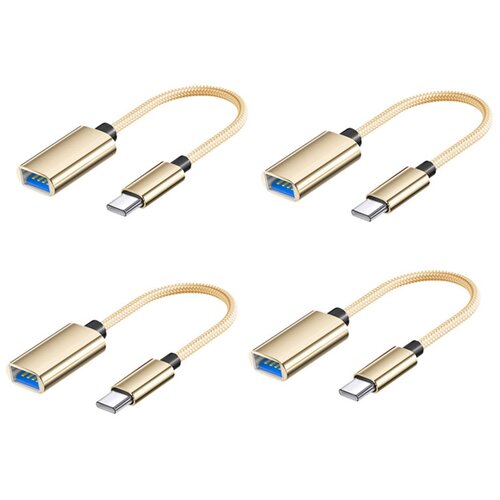 INF Type-C najlonsko pleten kabel 4-pack, USB 3.0, OTG in PD Gold, (5000296328) Cene