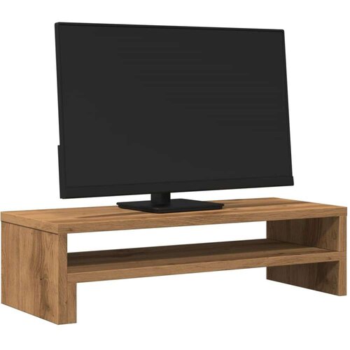 VidaXL Stalak za monitor boja hrasta 54x22x15 cm konstruirano drvo Slike